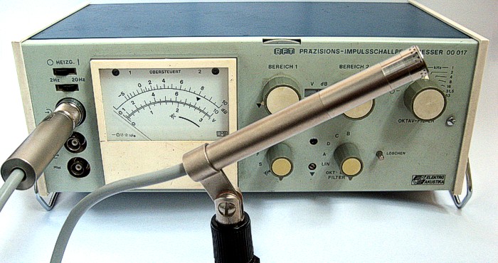 Mikrofon MV201 s hlukomrem RFT PRAZISIONS-IMPULSSCHALLPEGELMESSER 00 017